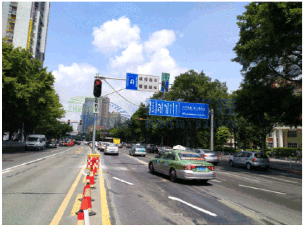 圖8 東進口燈具及指示牌設置（優(yōu)化后）