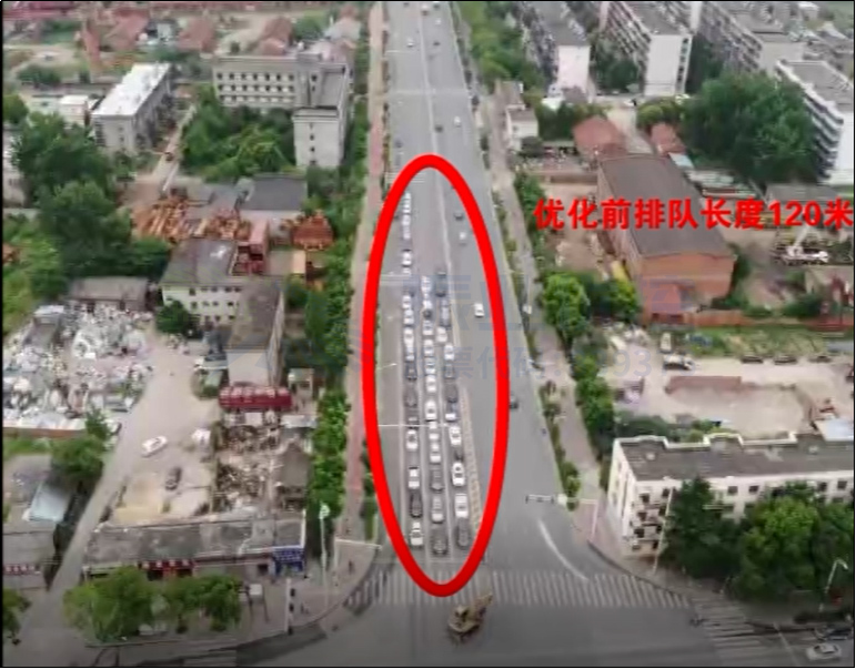 圖3 優(yōu)化前西進口車流排隊長度