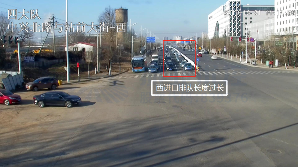 圖4 西進(jìn)口排隊長度（優(yōu)化前）