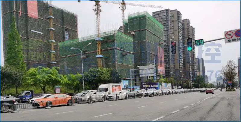 圖2 鶴翔路-三蘇路路口排隊(duì)溢出