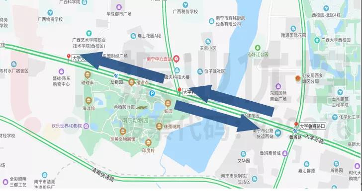 圖7 魯班路-大嶺路路段協(xié)調(diào)示意圖