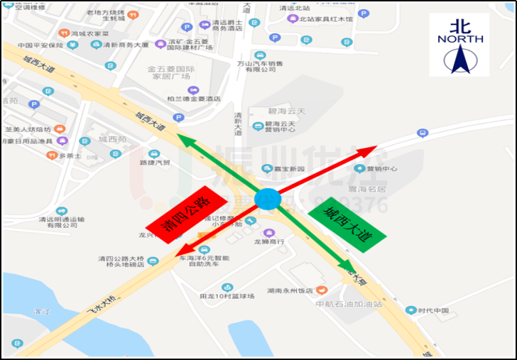 圖1 路口地理位置示意圖