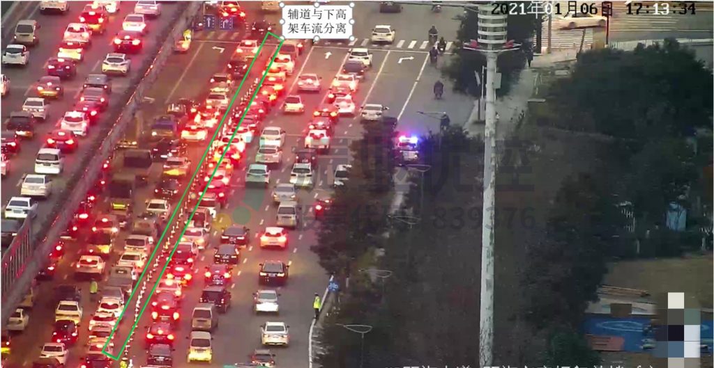 圖3 路口車流分離測(cè)試1