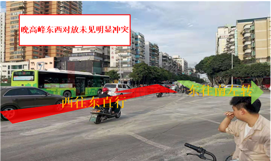 圖15 晚高峰東西對(duì)放未出現(xiàn)明顯沖突