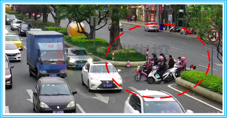 圖4 掉頭口摩托車 電動(dòng)車逆行現(xiàn)象