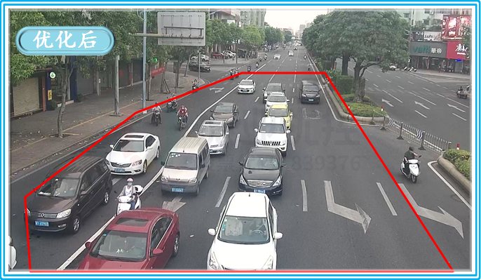 圖18 民安路-菊城大道路口優(yōu)化前后
