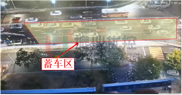 圖6 金砂-汕樟路口北進(jìn)口蓄車區(qū)域