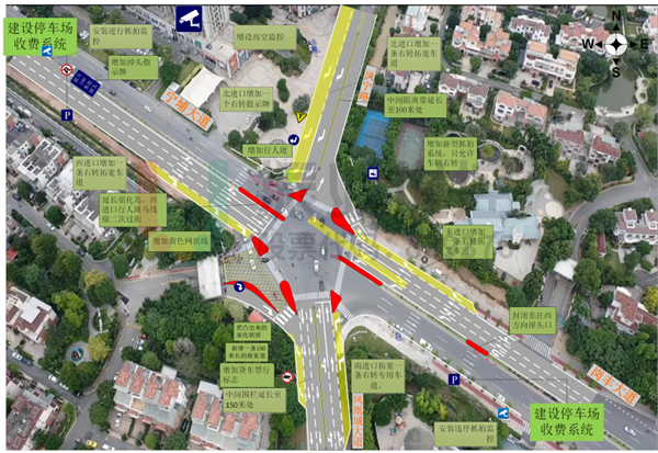 圖15 增城區(qū)鳳凰城五號環(huán)島交通組織優(yōu)化示意圖