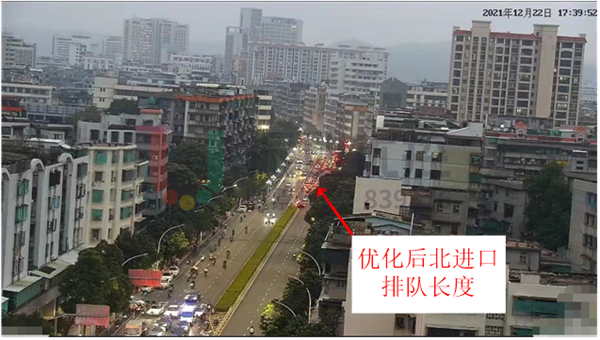 圖8 金砂-汕樟路口北進(jìn)口排隊(duì)長(zhǎng)度（優(yōu)化后）