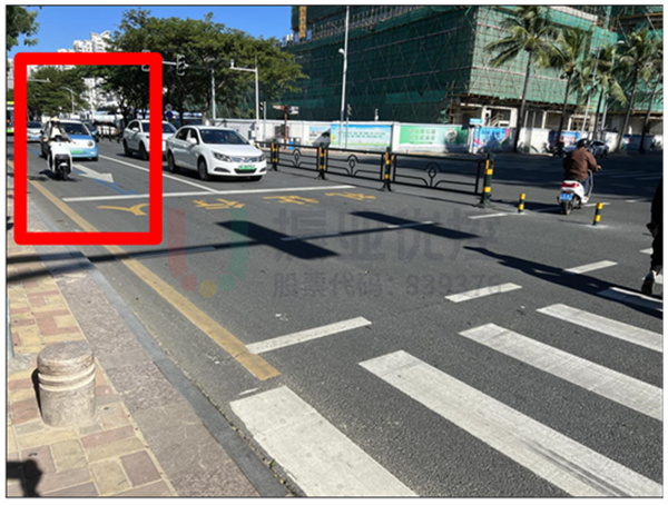 圖10 非機(jī)動(dòng)車(chē)在專(zhuān)用道上行駛（優(yōu)化后）