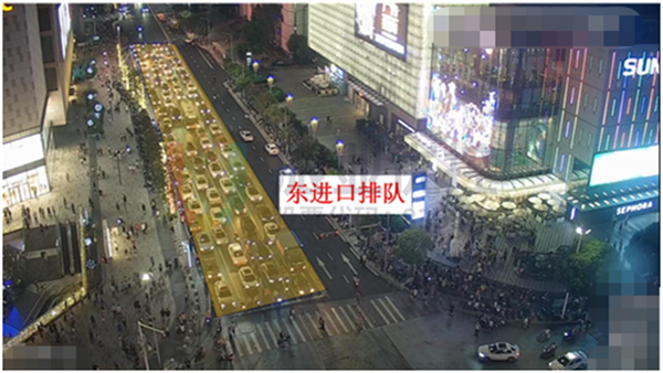 圖17 ?長平-金環(huán)路口東進(jìn)口排隊情況（優(yōu)化后）