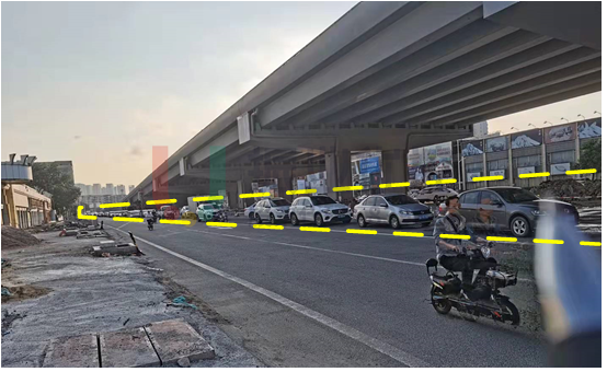 圖12 黃河-華山路口西左轉(zhuǎn)、掉頭車流激增（優(yōu)化前）