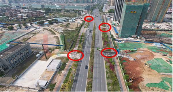 圖3 富強(qiáng)路新樓盤路口