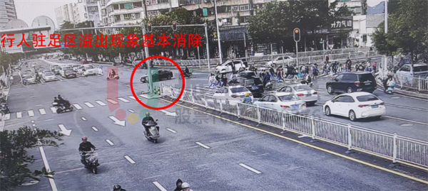 圖10 安全島行人滯留現(xiàn)象基本解決